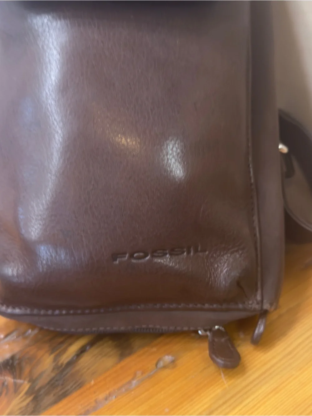 Fossil Dark Brown Leather Belt Bag